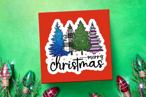 Merry christmas Sticker Design Sublimation Regulrcrative 