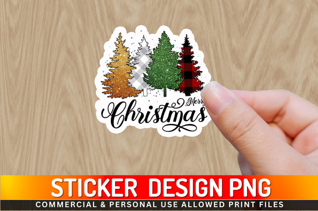 Merry christmas Sticker Design Sublimation Regulrcrative 