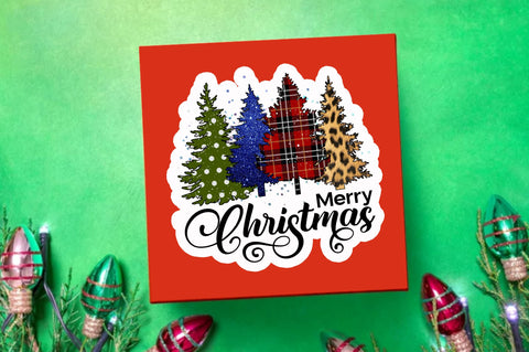 Merry christmas Sticker Design Sublimation Regulrcrative 