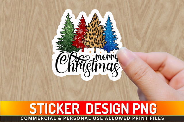 Merry christmas Sticker Design Sublimation Regulrcrative 