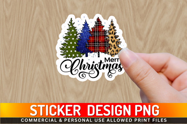 Merry christmas Sticker Design Sublimation Regulrcrative 
