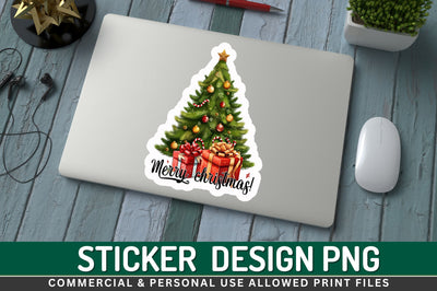 Merry christmas Sticker Design Sublimation Regulrcrative 