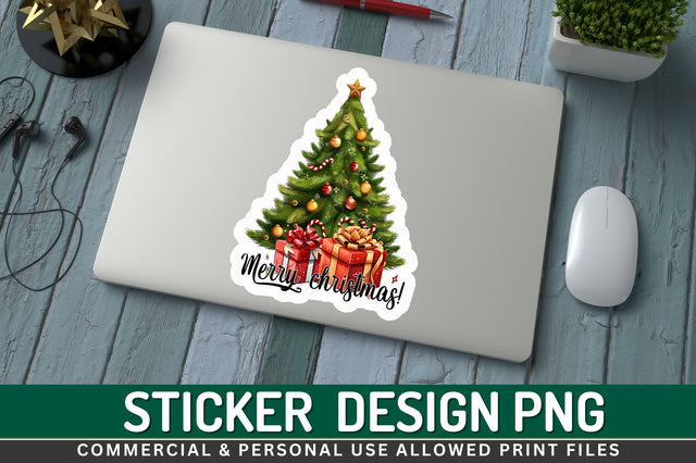 Merry christmas Sticker Design Sublimation Regulrcrative 