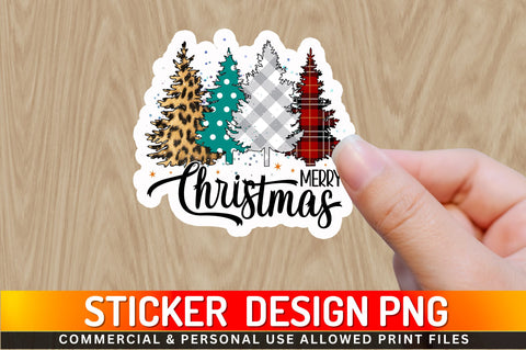 Merry christmas Sticker Design Sublimation Regulrcrative 