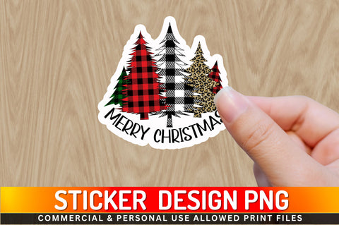 Merry christmas Sticker Design Sublimation Regulrcrative 