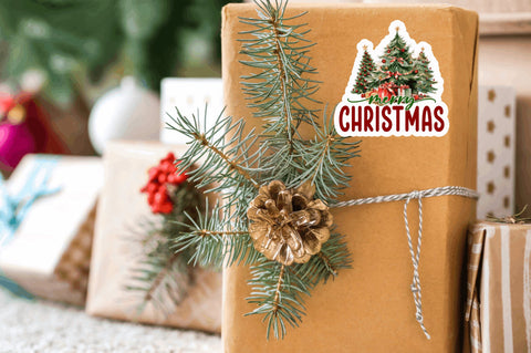 Merry christmas Stickers Design Sublimation Regulrcrative 