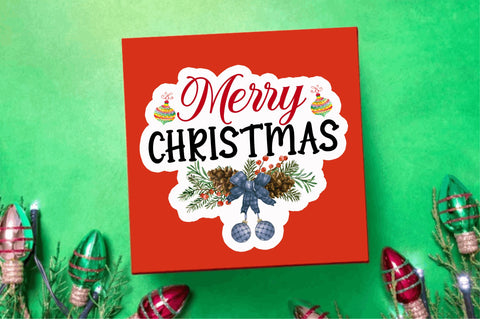 Merry christmas Stickers Design Sublimation Regulrcrative 