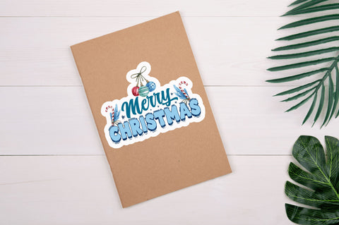 Merry christmas Stickers Design Sublimation Regulrcrative 