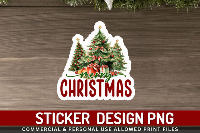 Merry christmas Stickers Design Sublimation Regulrcrative 