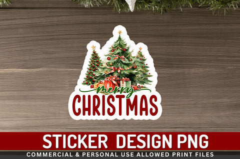 Merry christmas Stickers Design Sublimation Regulrcrative 