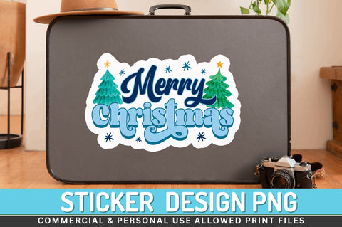 Merry christmas Stickers Design Sublimation Regulrcrative 