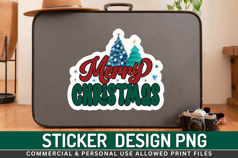 Merry christmas Stickers Design Sublimation Regulrcrative 