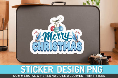 Merry christmas Stickers Design Sublimation Regulrcrative 