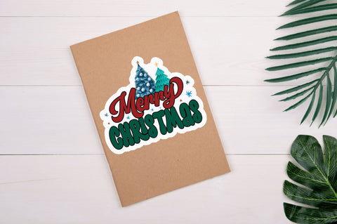 Merry christmas Stickers Design Sublimation Regulrcrative 