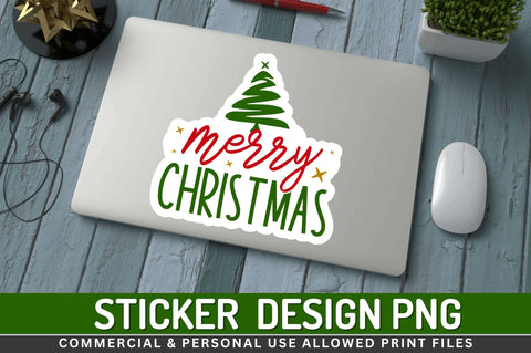 Merry christmas Stickers Design Sublimation Regulrcrative 