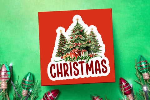 Merry christmas Stickers Design Sublimation Regulrcrative 