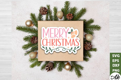 Merry christmas Stickers Design SVG akazaddesign 