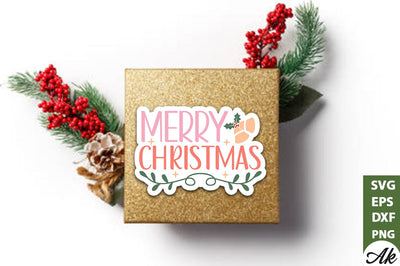 Merry christmas Stickers Design SVG akazaddesign 