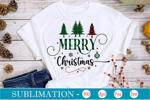 Merry Christmas Sublimation Design, Christmas Sublimation Design, Christmas PNG Design, SVGs,Quotes and Sayings,Food & Drink,On Sale, Print & Cut Sublimation DesignPlante 503 