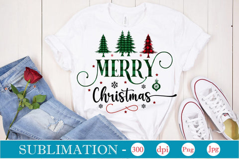 Merry Christmas Sublimation Design, Christmas Sublimation Design, Christmas PNG Design, SVGs,Quotes and Sayings,Food & Drink,On Sale, Print & Cut Sublimation DesignPlante 503 