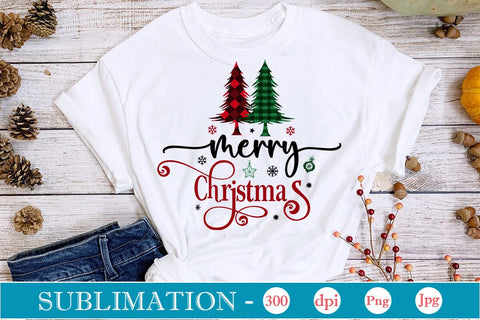 Merry Christmas Sublimation Design, Christmas Sublimation Design, Christmas PNG Design, SVGs,Quotes and Sayings,Food & Drink,On Sale, Print & Cut Sublimation DesignPlante 503 