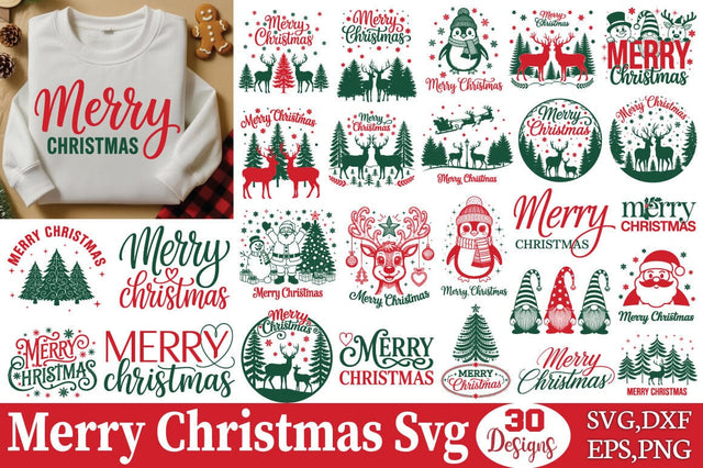Merry Christmas SVG Bundle SVG Angelina750 