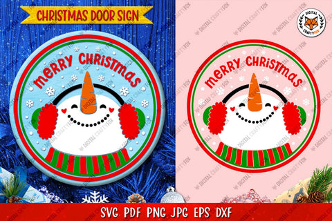 Merry Christmas SVG, Christmas Snowman Headphones SVG SVG Digital Craftyfox 