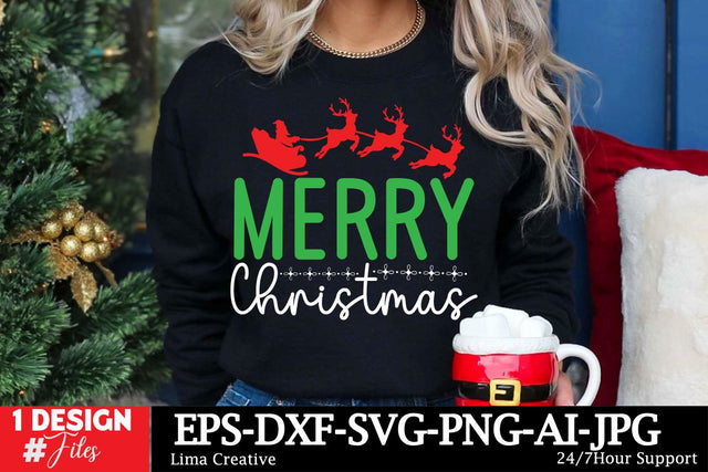 Merry Christmas SVG Cut File, Christmas SVG Design, Christmas Sublimation Quotes SVG Insomnia Std 