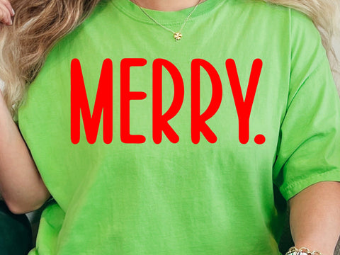 Merry Christmas Svg, Cute Holiday Shirt Svg, Be Merry Svg, Merry and Bright Svg, Christmas Cheer Svg, Festive Season Svg SVG DesignDestine 