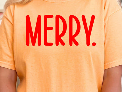 Merry Christmas Svg, Cute Holiday Shirt Svg, Be Merry Svg, Merry and Bright Svg, Christmas Cheer Svg, Festive Season Svg SVG DesignDestine 
