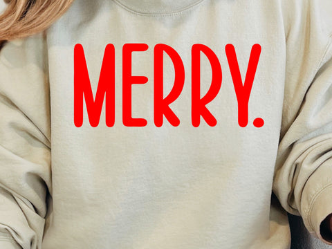 Merry Christmas Svg, Cute Holiday Shirt Svg, Be Merry Svg, Merry and Bright Svg, Christmas Cheer Svg, Festive Season Svg SVG DesignDestine 