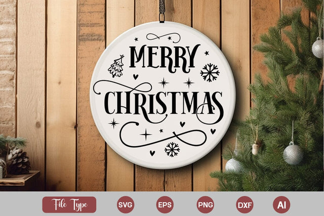 Merry Christmas SVG Design, Christian Round Ornaments, Nativity Christmas Round Sign SVG Design, SVGs,Quotes and Sayings,Food & Drink,On Sale, Print & Cut SVG DesignPlante 503 