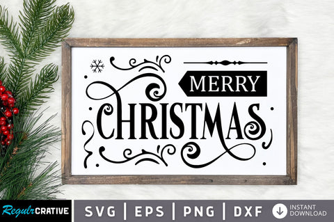 Merry christmas SVG Design SVG Regulrcrative 