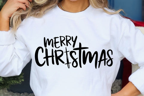 Merry Christmas SVG | Faith Shirt Svg | Religious Cross Cut File | Grateful | Jesus | Cricut & Silhouette SVG File | PNG Sublimation SVG TonisArtStudio 