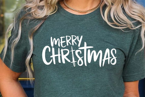 Merry Christmas SVG | Faith Shirt Svg | Religious Cross Cut File | Grateful | Jesus | Cricut & Silhouette SVG File | PNG Sublimation SVG TonisArtStudio 