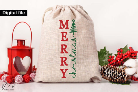 Merry Christmas SVG for Wine Gift Bags SVG Isabella Machell 