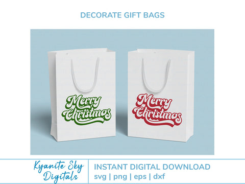 Merry Christmas SVG retro style greeting SVG Kyanite Sky Digitals 