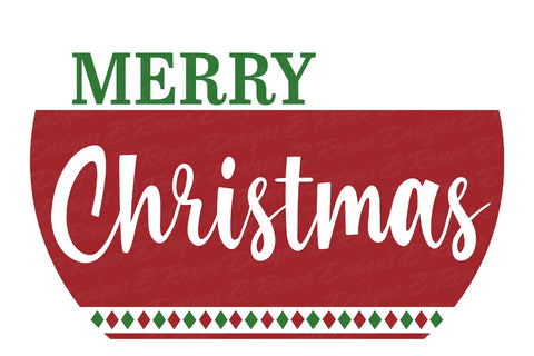 Merry Christmas SVG | Round Sign Design SVG B Renee Design 