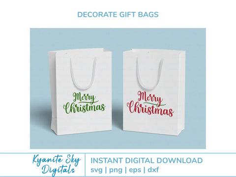 Merry Christmas SVG script title SVG Kyanite Sky Digitals 