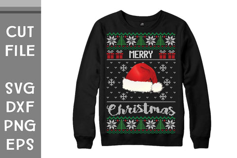 Merry Christmas Sweater Design file SVG Svgcraft 