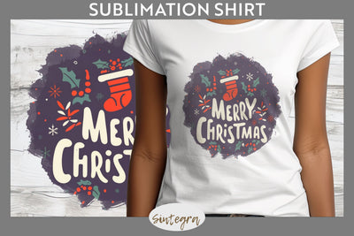 Merry Christmas T-shirt Sublimation Sublimation Sintegra 