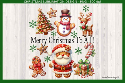 Merry Christmas To All Sublimation Png Design With Multiple Uses, Digital Download Sublimation Keepsake Treasures Designs LLC. 