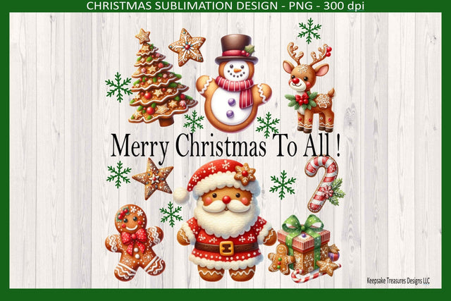 Merry Christmas To All Sublimation Png Design With Multiple Uses, Digital Download Sublimation Keepsake Treasures Designs LLC. 