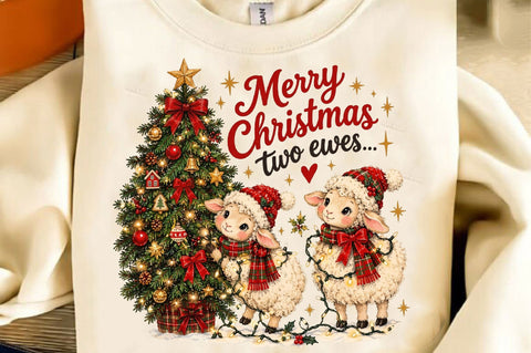Merry Christmas to Ewes Sheep PNG Sublimation SVGista 