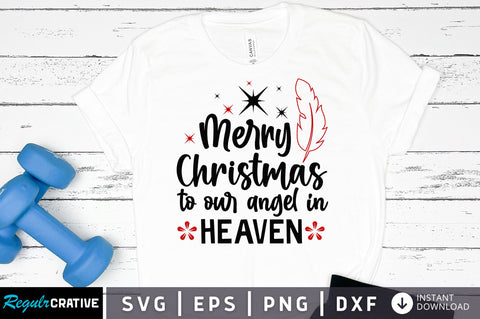 Merry christmas to our angel svg design SVG Regulrcrative 