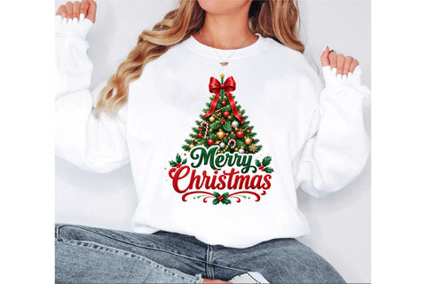 Merry Christmas Tree Clipart PNG Sublimation SVGArt 