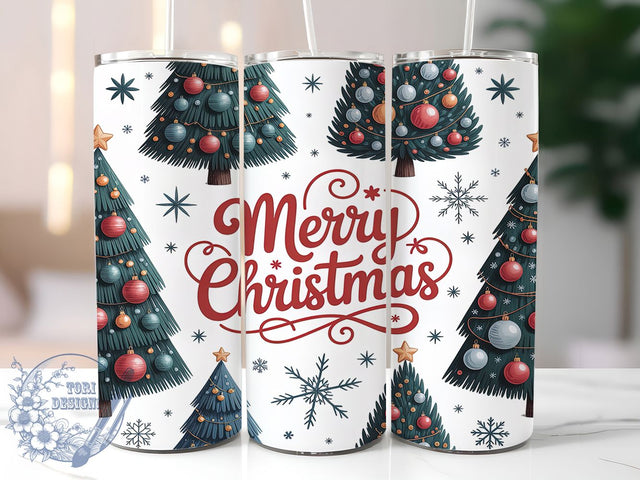 Merry Christmas Tree Holiday Tumbler, Xmas Tree Holiday Wrap, 20oz Tumbler Sublimation, Festive Christmas Tree Design, Cozy Winter Sublimation, Cute Holiday Tumbler, Seasonal Christmas Wrap Sublimation ToriDesigns 