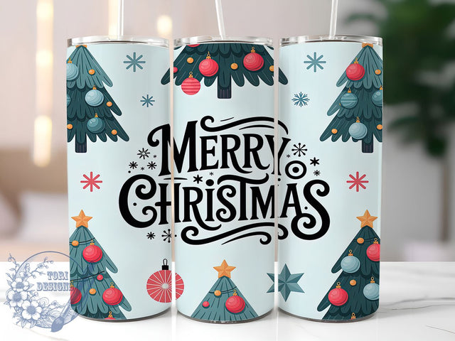 Merry Christmas Tree Holiday Tumbler, Xmas Tree Holiday Wrap, 20oz Tumbler Sublimation, Festive Christmas Tree Design, Cozy Winter Sublimation, Cute Holiday Tumbler, Seasonal Christmas Wrap Sublimation ToriDesigns 