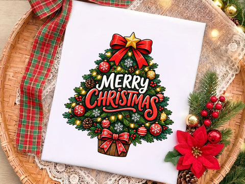 Merry Christmas Tree PNG Clipart Retro SVG artprintfile 