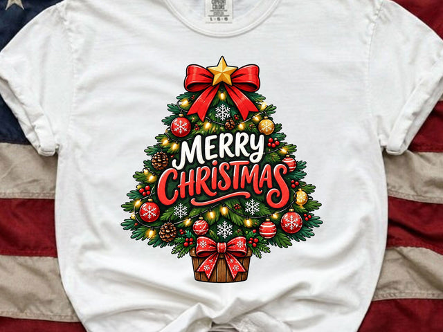 Merry Christmas Tree PNG Clipart Retro SVG artprintfile 